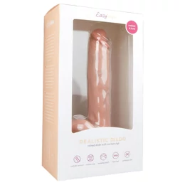 Easytoys - tapadókorongos, herés nagy dildó (26,5cm) - natúr