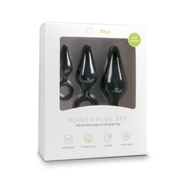 Easytoys - gyűrűs anál plug szett - 3db (fekete)