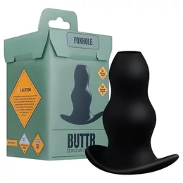 BUTTR Foxhole - üreges análtágító dildó (fekete)