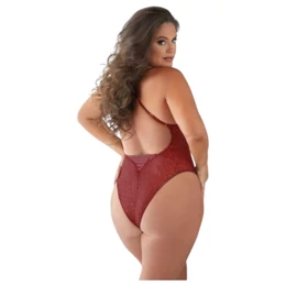 Allure - leopárdmintás body (piros)