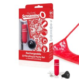 MySecret Screaming Panty - akkus, rádiós vibrációs tanga - piros (S-L)