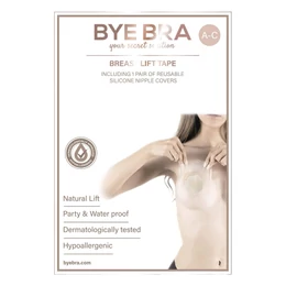 Bye Bra A-C - láthatatlan mellemelő tapasz - nude (8db)