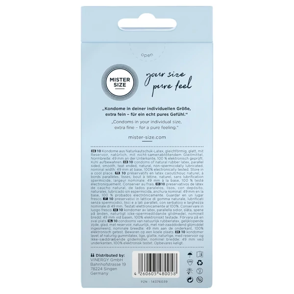 Mister Size vékony óvszer - 49mm (10db)