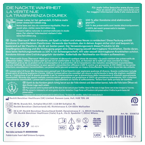 Durex Surprise Me - óvszer csomag (30db)