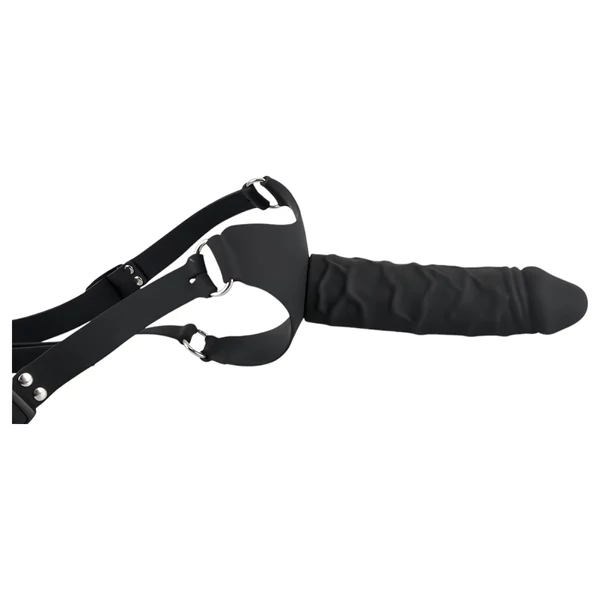 You2Toys - Silicone Strap-On - felcsatolható dildó (fekete)