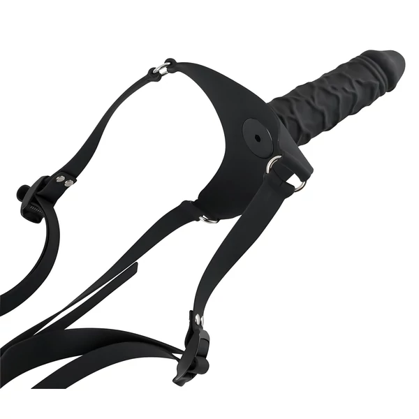 You2Toys - Silicone Strap-On - felcsatolható dildó (fekete)