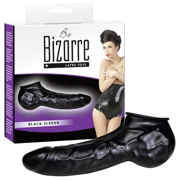 You2Toys - Latex pénisz-és hereköpeny (fekete) - Be Bizarre