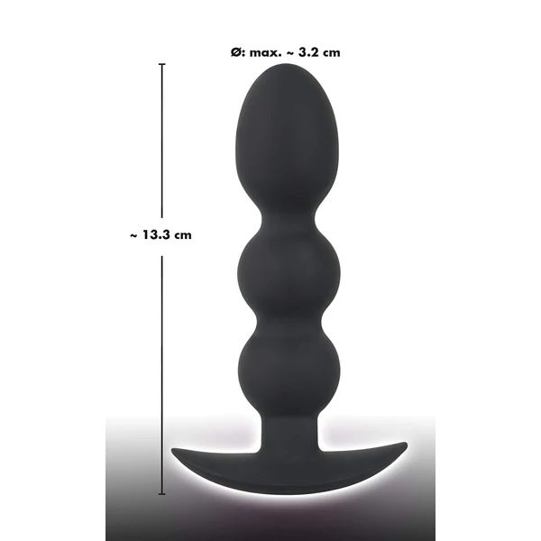 Black Velvets Heavy - 145g-os gömbös anál plug (fekete)