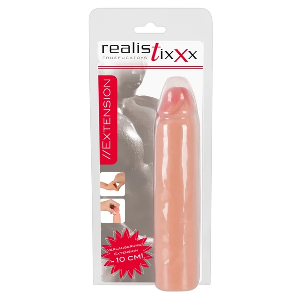 realistixxx - hosszabbító péniszköpeny - 21cm (natúr)