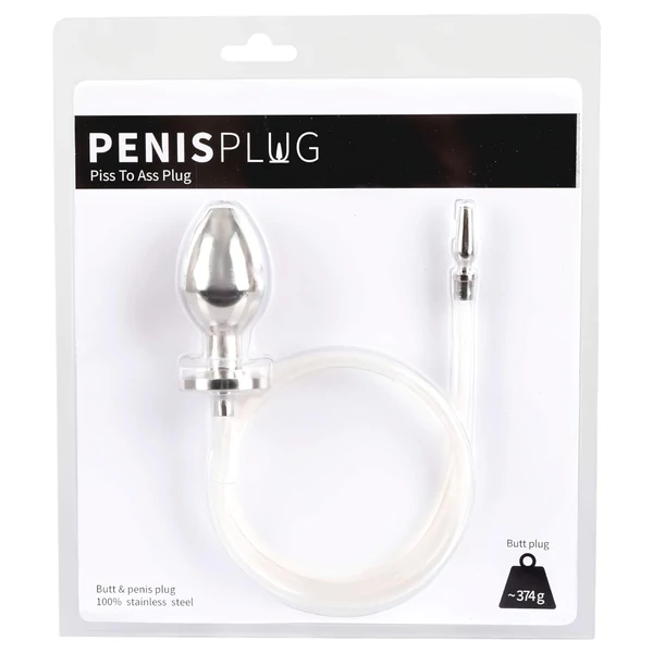 Piss to Ass Plug - üreges anál plug húgycső tágítóval
