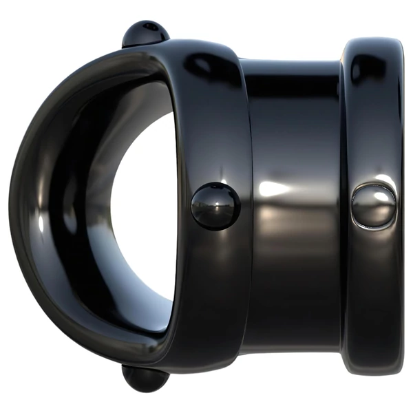 Fantasy Rock Hard - péniszgyűrű és herenyújtó-gyűrű (fekete)