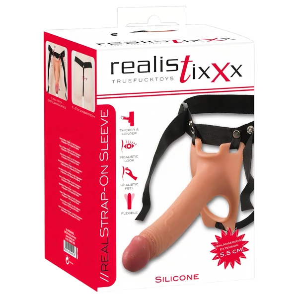 Realistixxx Strap-on - felcsatolható, üreges dildó (natúr)