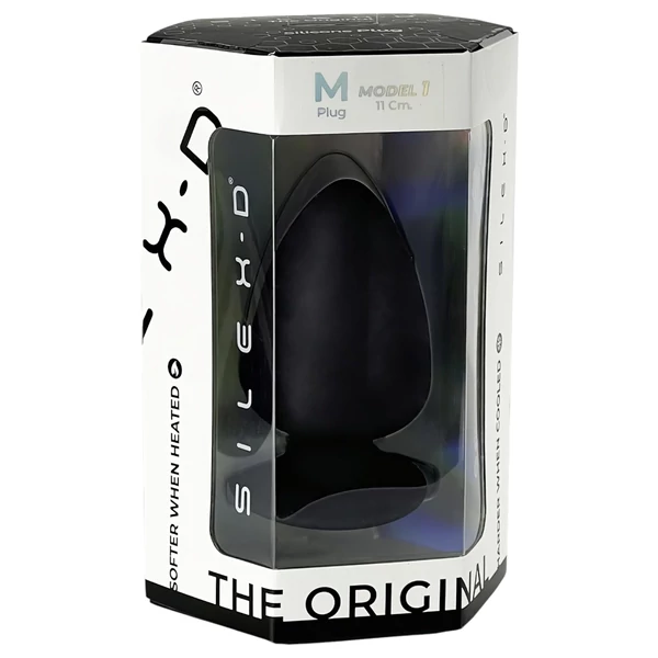 Silexd M - alakítható anál plug - 11cm (fekete)