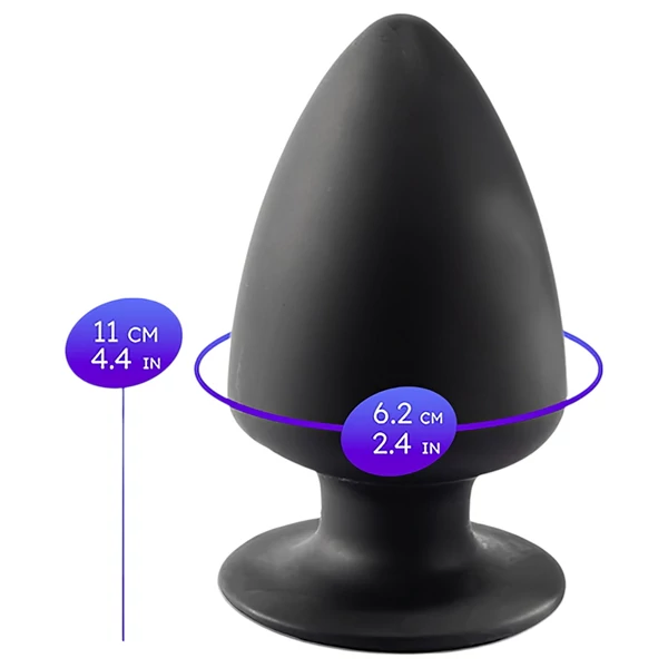 Silexd M - alakítható anál plug - 11cm (fekete)