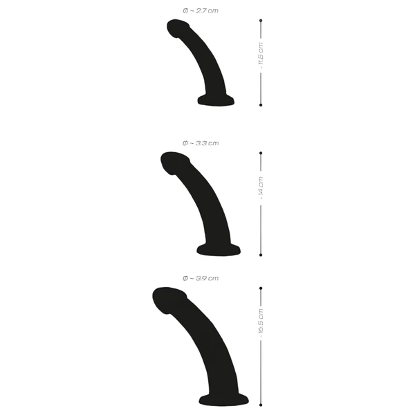 Crystal Clear - makkos anál dildó szett - 3 részes (átlátszó)