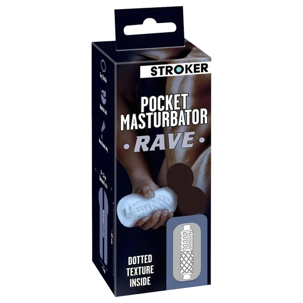 STROKER Rave - műpopsi maszturbátor (átlátszó)