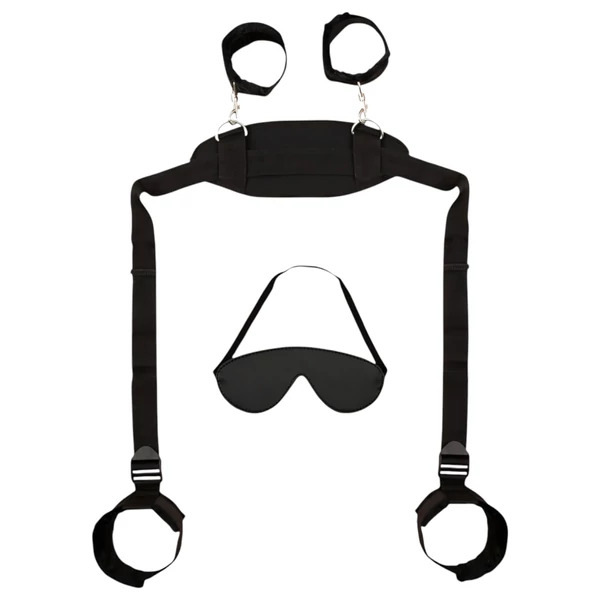 Bad Kitty - nyak-csukló-boka bilincs (fekete)