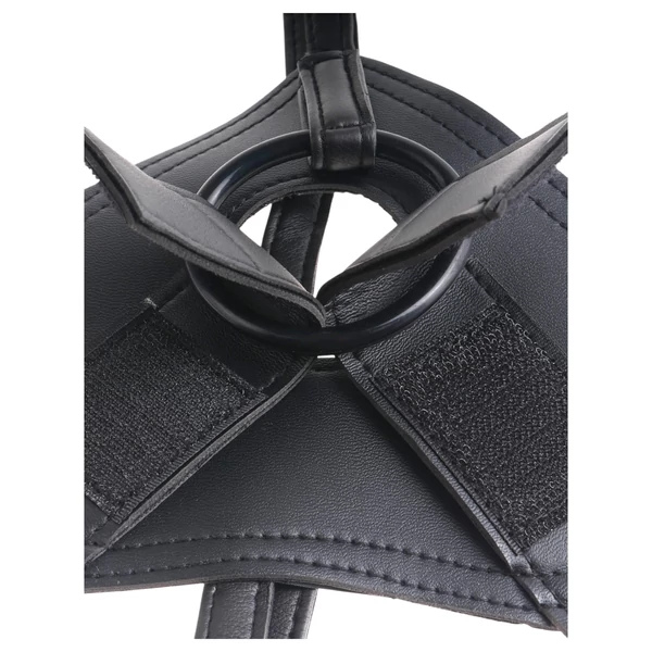 King Cock 7 - felcsatolható dildó hámmal (fekete)