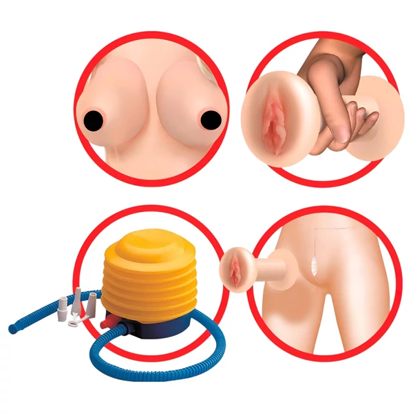 Pipedream Hannah Harper - életnagyságú guminő 3D arccal