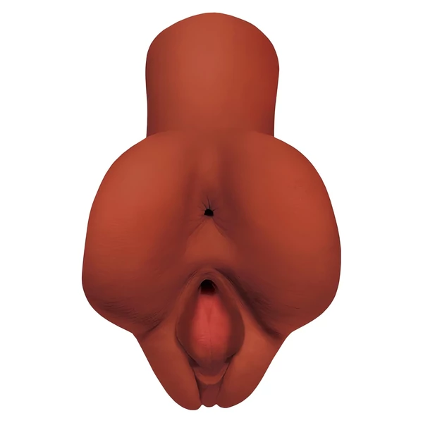 PDX Pick Your Pleasure - 2in1 élethű maszturbátor (barna)