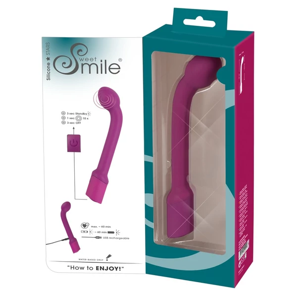 SMILE G-spot - akkus, vízálló G-pont vibrátor (lila)