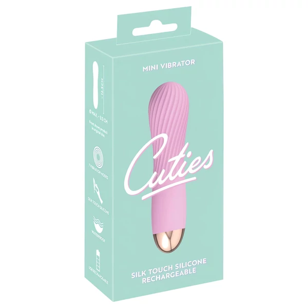 Cuties Mini - akkus, vízálló, spirál vibrátor (pink)