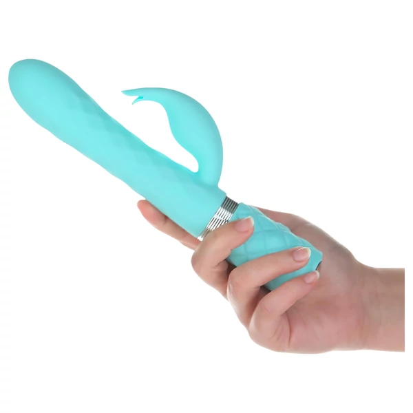 Pillow Talk Lively - akkus, csiklókaros vibrátor (türkiz)