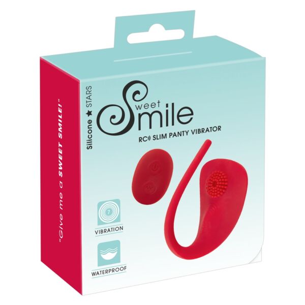 SMILE Slim Panty - akkus, rádiós csiklóvibrátor (piros)