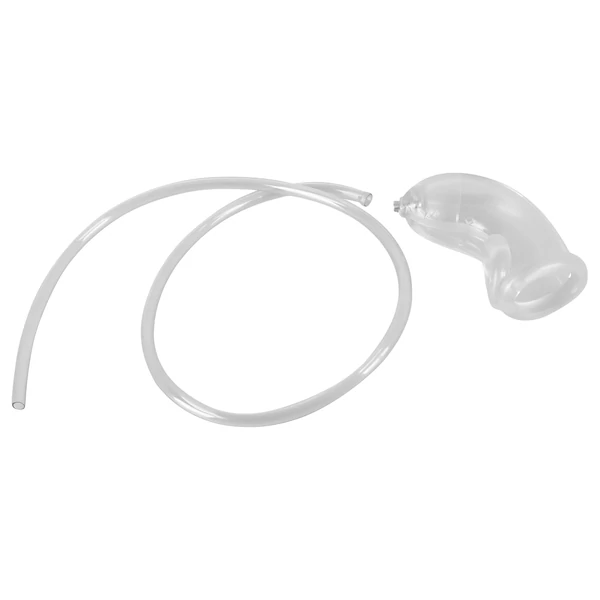 You2Toys Piss Play Sleeve - péniszfeltét kivezető csővel (átlátszó)