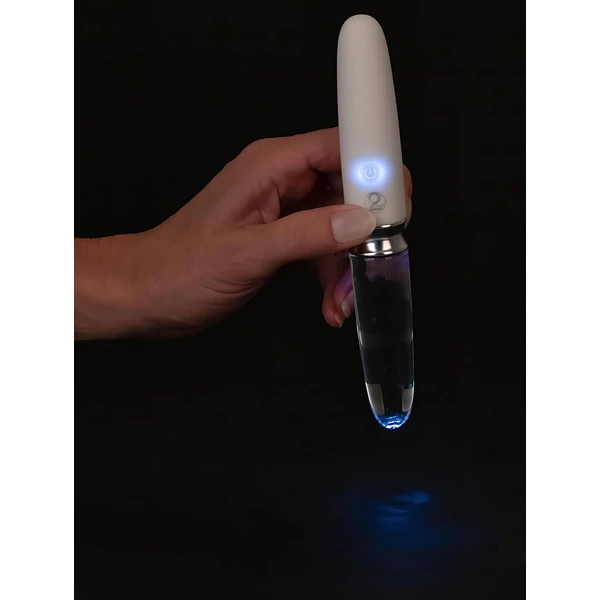 Liaison Straight - akkus, LED vibrátor (átlátszó-fehér)