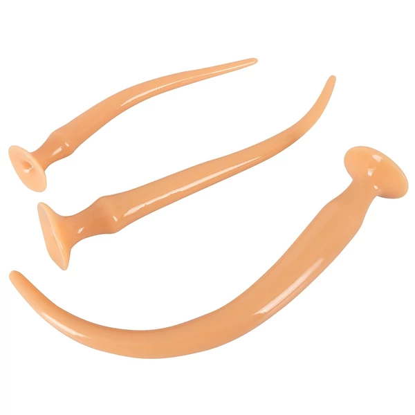 You2Toys - extra hosszú plug dildó szett (3 részes) - natúr