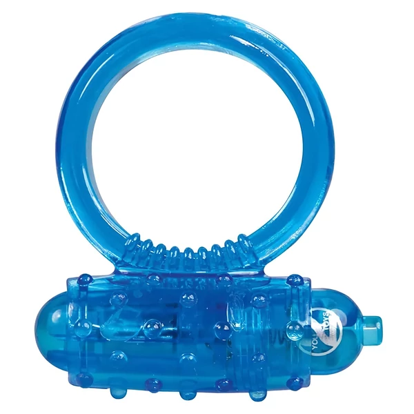You2Toys - szilikon vibrációs péniszgyűrű (kék)