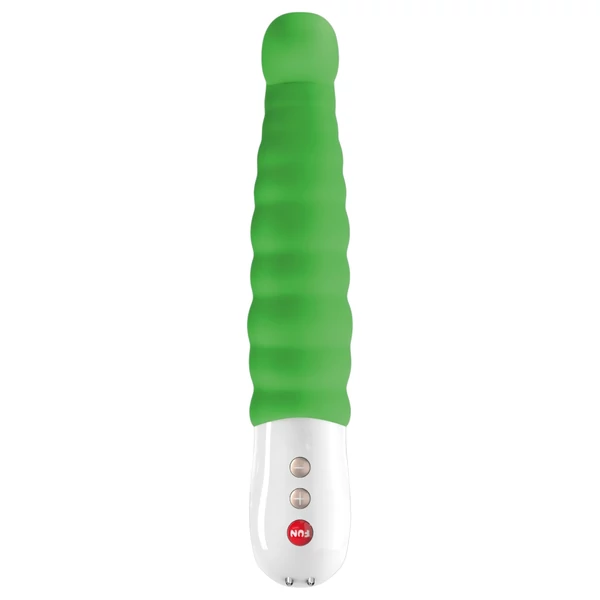 Fun Factory G5 - akkus, vízálló bordázott G-pont vibrátor (zöld)