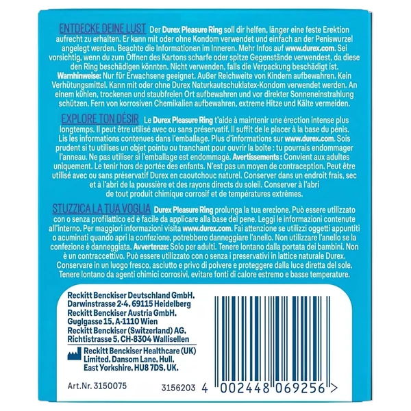 Durex Pleasure Ring - péniszgyűrű (átlátszó)