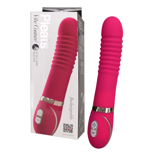 Vibe Couture Pleats - Bordás vibrátor (pink)