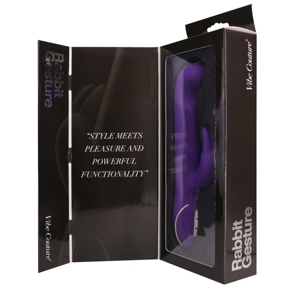 Vibe Couture Rabbit Gesture - Nyuszis, bólogató vibrátor (lila)