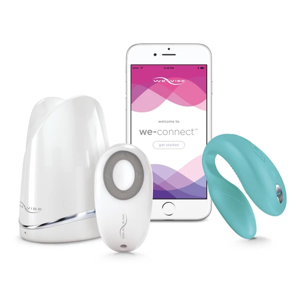 We-Vibe Sync - okos, akkus párvibrátor (türkiz)