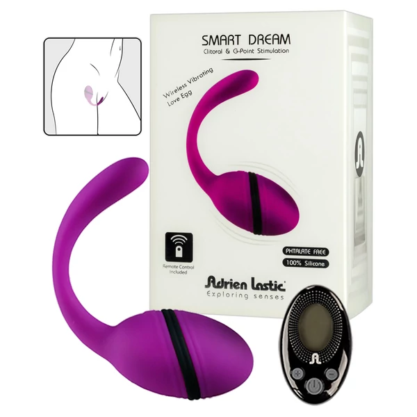 Adrien Lastic Smart Dream - akkus, rádiós vibrotojás (lila)