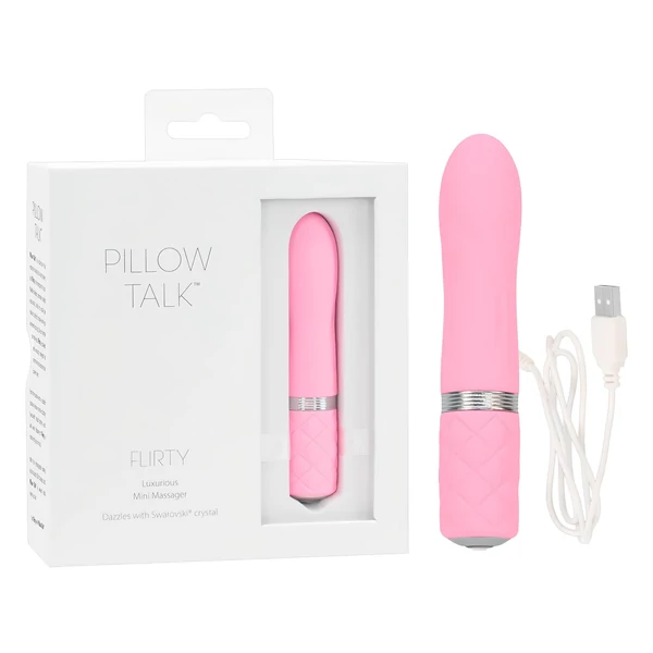 Pillow Talk Flirty - akkus rúd vibrátor (pink)