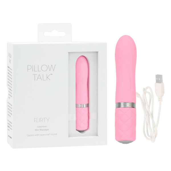 Pillow Talk Flirty - akkus rúd vibrátor (pink)