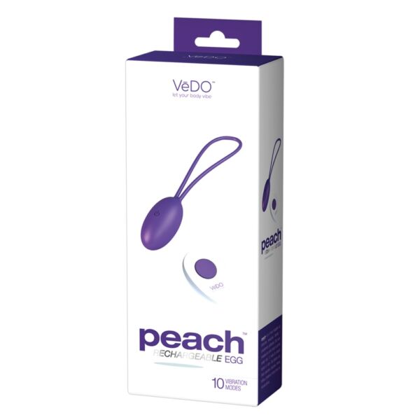 VeDO Peach - akkus, rádiós vibrációs tojás (lila)