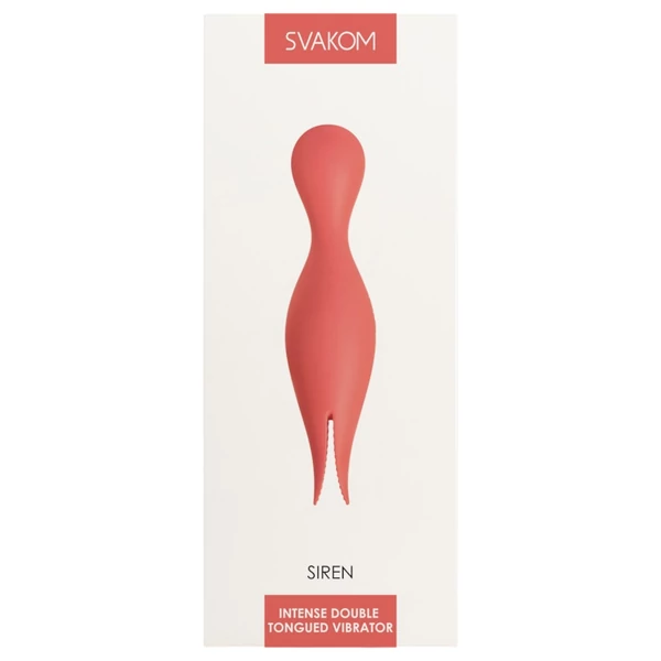 Svakom Siren - akkus, vízálló 2in1 forgó vibrátor (korall)