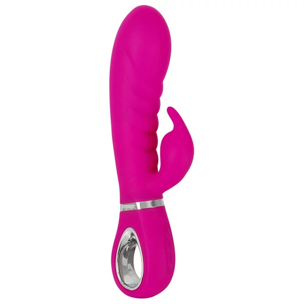 XOUXOU - akkus, csiklókaros, bordás vibrátor (pink)