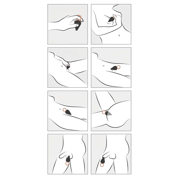 Belou - akkus, vízálló csikló vibrátor (fekete)