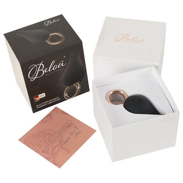 Belou - akkus, vízálló csikló vibrátor (fekete)