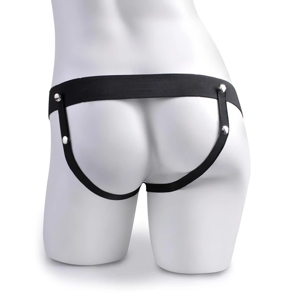 Fetish Strap-On 6 - felcsatolható, üreges vibrátor (natúr)