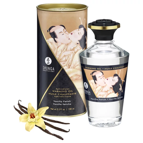 Shunga - melegítő masszázsolaj - vanília (100ml)
