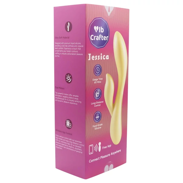LP Jessica - okos, csiklókaros vibrátor (sárga)