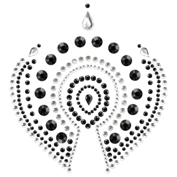 Csillogó gyémántok intim ékszer szett - 3 részes (fekete)