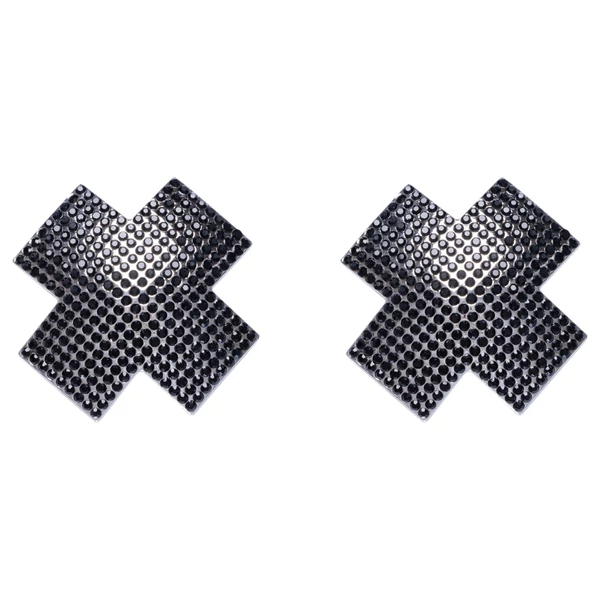 Cottelli - strasszos X bimbómatrica (fekete)